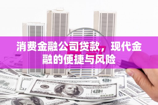 明山消费金融公司贷款，现代金融的便捷与风险