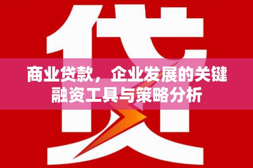明山商业贷款，企业发展的关键融资工具与策略分析