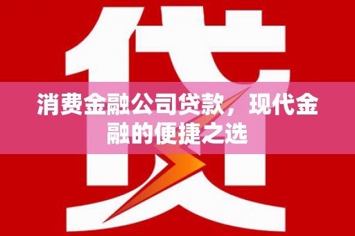 明山消费金融公司贷款，现代金融的便捷之选