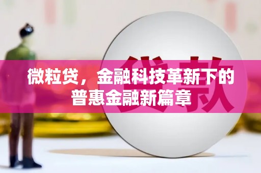 明山微粒贷，金融科技革新下的普惠金融新篇章